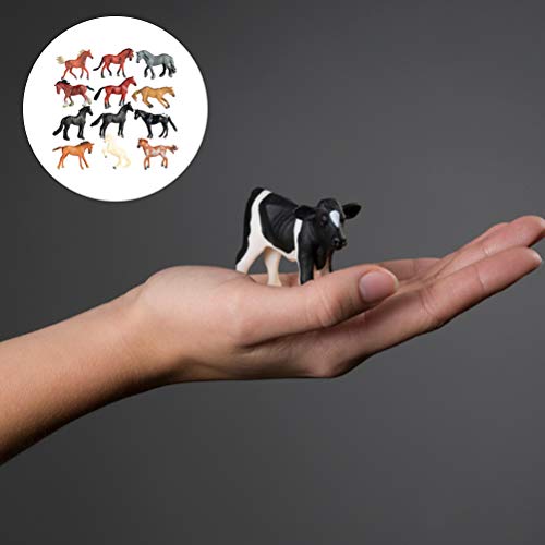 STOBOK Mini caballo juguete de caballo de juguete para niños pequeños, 12 piezas