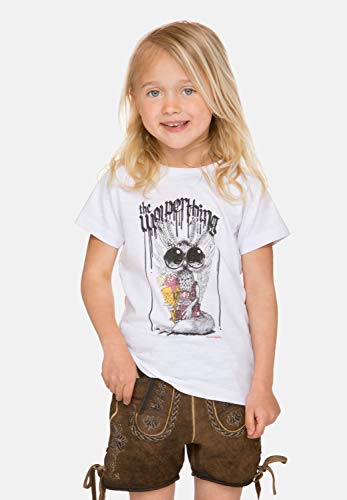Stockerpoint Wolpigirl Camiseta, Blanco, 110 cm-116 cm para Niñas