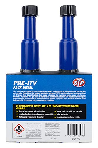 STP® - PACK PRE-ITV DIÉSEL - Tratamiento para motores diésel + Limpia inyectores para motores diésel - Reduce emisiones, ahorra combustible y recupera el rendimiento