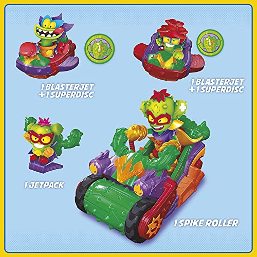 SUPERTHINGS Spike Roller – Gran vehículo con dos vehículos acoplables, 3 SuperThings y 1 Kazoom Kid exclusivos