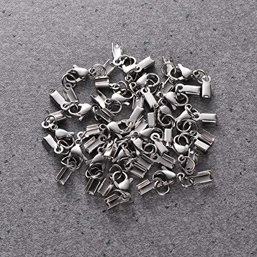 SUPVOX 20 cierres de mosquetón para collares, pulseras, manualidades y fabricación de joyas (plata)