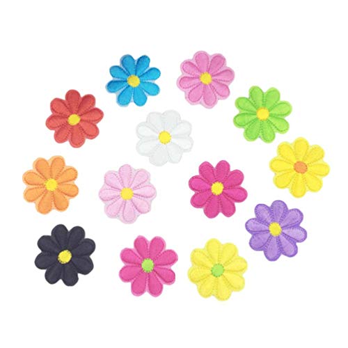 SUPVOX 26 piezas apliques bordados de flores margarita diy parches decoración para niños manualidades chaquetas ropa jeans bolsos