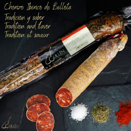 Surtido Embutidos Ibericos de GUIJUELO 1,1 kg - Lote Iberico con Salchichon Iberico Bellota + Chorizo Iberico Bellota + Lomo Iberico + Jamon Iberico loncheado a mano