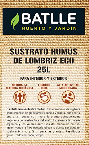 Sustratos Ecológicos - Sustrato Humus Lombriz 25l. - Batlle