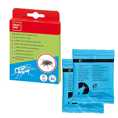 SWISSINNO 1 380 001K Cebo para trampa de moscas: hecho de alimentos sin productos químicos tóxicos, respetuoso con el muds.edio ambiente. 2
