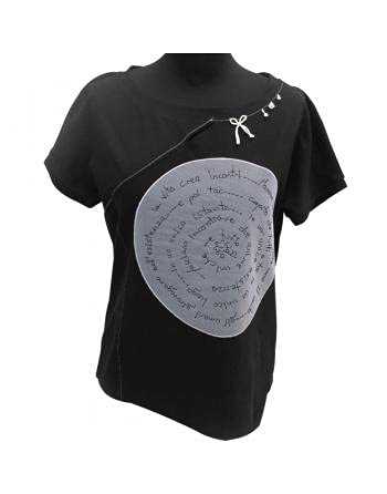 T-SHIRT NERO POESIA Elisa Cavaletti ELP215059506N - M, Noir