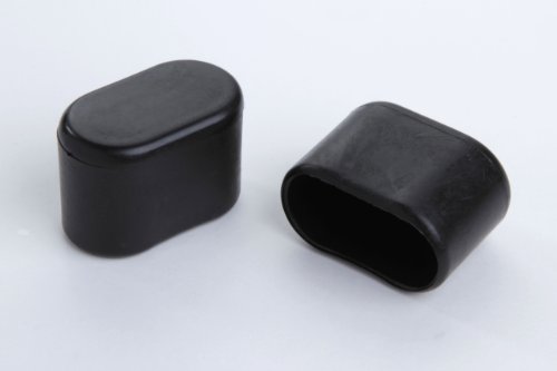 Taco protector para patas de silla (4 unidades, 30 x 15 mm, plástico), color negro
