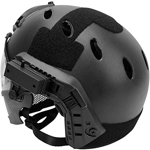 Tactical Airsoft PJ Helmet F22, Casco Protector de Cara Completa con máscara y Gafas Desmontables, Utilizado para Deportes al Aire Libre como Juegos CS