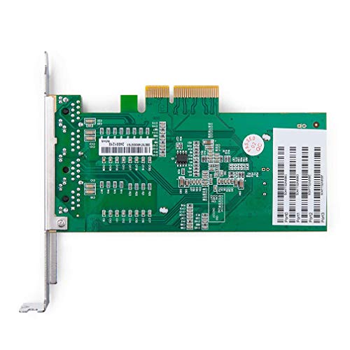 Tarjeta de Red Gigabit PCIE Intel I350-T4 - E1G44HT Chip, 1Gb Tarjeta Red Ethernet PCI Express x 4 Puertos RJ45, 10/100/1000Mbps LAN Adaptadora para Windows Server, Linux, VMware ESX - ipolex