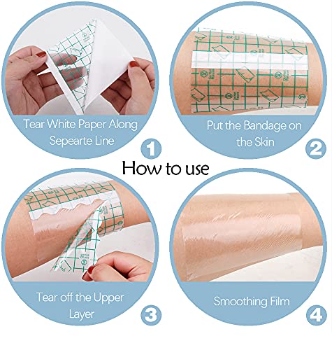 Tatuaje Aftercare Vendaje adhesivo impermeable 2 m x 15 cm, piel curativa cinta película protectores transparentes elásticos antibacterianos para heridas