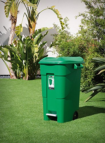 Tayg 426001 Contenedor de residuos Eco 120 l. Jardín C/Pedal, Verde