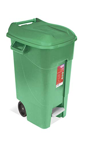 Tayg 426001 Contenedor de residuos Eco 120 l. Jardín C/Pedal, Verde