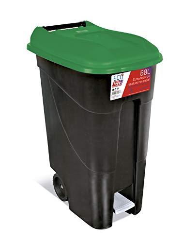 Tayg 80P Contenedor de residuos, Negro/Verde, 80 litros