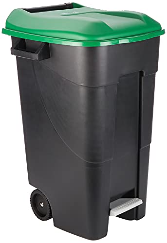 Tayg EcoTayg 120 - Contenedor de residuos con pedal, Verde, 120 l, 60 x 56.8 x 88.6 cm