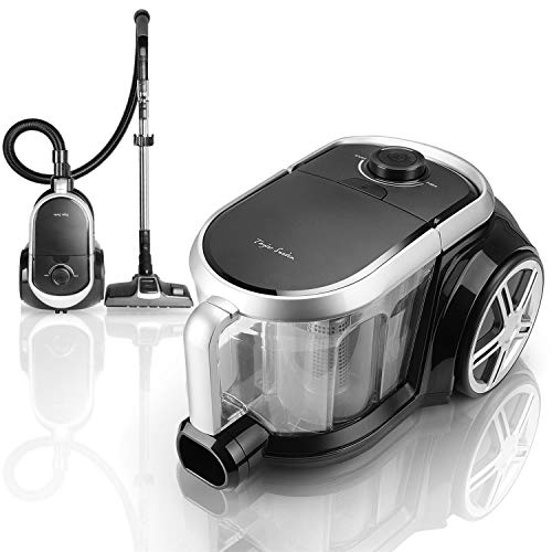 Taylor Swoden Katar – Aspirador sin bolsa 800W | Filtro HEPA, depósito 3 litros | Cepillo para alfombras y suelo duro, cepillo para muebles y cepillo de boquilla estrecha | Soporte para accesorios.
