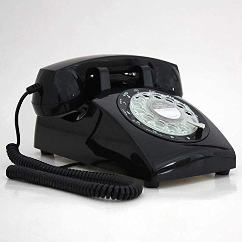 Teléfono Teléfono Inicio Teléfono de escritorio Clásico con Dialer Rotary Deser Teléfono Retro Teléfono Clásico Rotary Teléfono Rotary Retro Teléfono Antiguo Home Office Hotel Fixed Landline Metal Bel