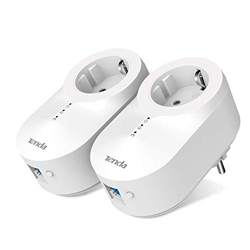 Tenda PH6, Adaptadores de Comunicación por Línea Eléctrica, AV1000 Gigabit Power Line Pass (1000Mbit/s, Home Plug AV2, Modo de Ahorro de Energía, Plug y Play)