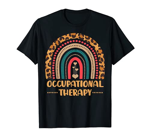 Terapia Ocupacional Boho Leopard Rainbow Arcois, apreciación OT Camiseta