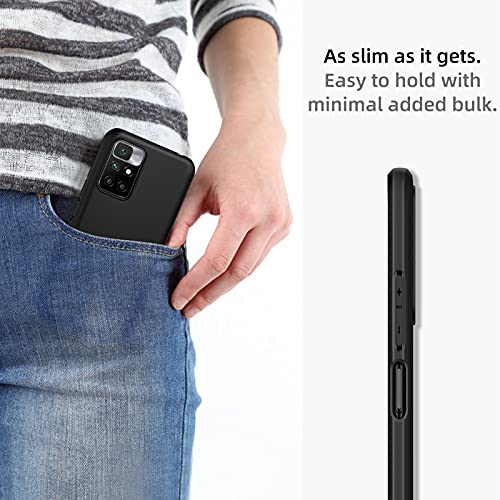 TesRank Funda Xiaomi Redmi 10, Carcasa TPU Suave Fundas para Xiaomi Redmi 10 Flexible [Resistente a arañazos] [Ultrafina Ligero]-Negro