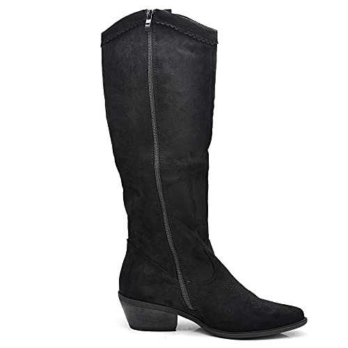 Texani Cowboy Western - Botas de mujer con flecos Camperos étnicos 625, Ml60 Negro, 39 EU