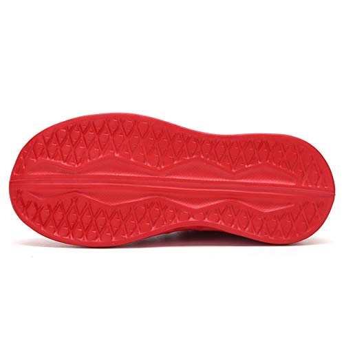 Thlppe Zapatillas para Niño Zapatos Transpirables niñas Entrenadores Caminar Correr Trainers Kids Rojo 35EU