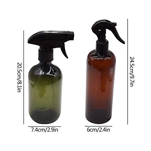 Tianher Botella Pulverizadora de 500 ml, 5 Piezas Botellas de Spray Vacías de Plástico Pulverizador Agua de Gatillo Bote Pulverizador para Plantas Limpieza Cocina Aerosol para Regar Jardín.