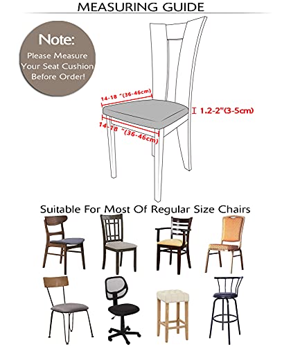 TIANSHU Fundas de Asiento de Terciopelo para sillas, Fundas de cojín elásticas Lavables extraíbles para sillas de Comedor de Terciopelo (Paquete de 6, Marfil)