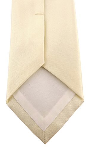 TigerTie Corbata de diseño estrecho en un solo color, ancho de corbata de 5,5 cm, beige, Talla única