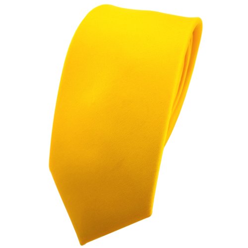 TigerTie - corbata estrecha - amarillo amarillo brillante monocromo