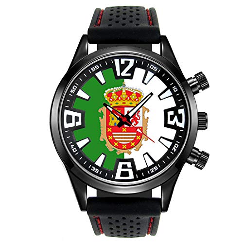 Timest - Bandera de Fuerteventura Islas Canarias España - Reloj para Hombre con Correa de Silicona Analógico Cuarzo SF537