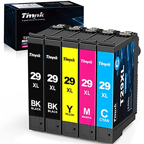 Timink 29 XL Cartuchos de Tinta Reemplazo de Epson 29XL Compatibles con Epson XP-255 XP-235 XP-345 XP-435 XP-245 XP-247 XP-332 XP-342 XP-432 XP-442 XP-445 (5 Paquetes)