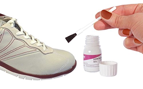 Tinte para Zapatos y Bolsos de Cuero y Textil con Esponja y Brocha, Kaps Super Color, 70 Colores (101 - blanco)