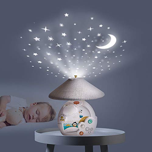 Tiny Love Magical Night Carrusel cuna bebé, Movil musical y proyector con luz nocturna de estrellas, 9 melodi­as 30 minutos de musica continua, Polar Wonders
