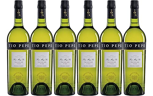 Tío Pepe - Vino Fino D.O. Jerez - 6 botellas de 750 ml - Total: 4500 ml