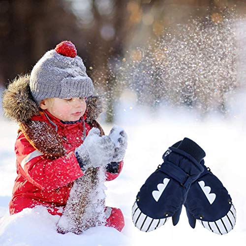 Tixiyu Guantes de esquí para niños y niñas, impermeables y resistentes al viento, guantes de nieve estampados de dibujos animados, guantes de invierno cálidos para niños de 5 a 12 años, color caqui