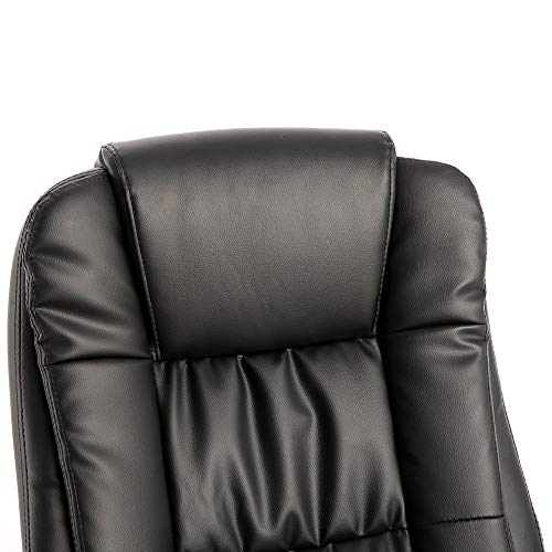 TLV SD-0C110 Silla de Oficina Sillon Director Escritorio Acolchado Giratoria Elevable Piel