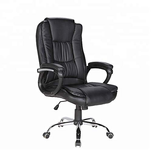 TLV SD-0C110 Silla de Oficina Sillon Director Escritorio Acolchado Giratoria Elevable Piel