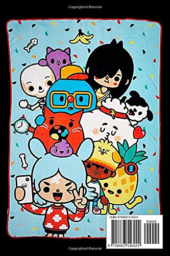 Toca Boca Life Kids Happy Notebook: - Letter Size 6 x 9 inches, 110 wide ruled pages