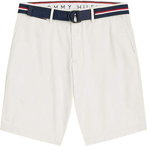 Tommy Hilfiger Brooklyn Light Twill Pantalones Cortos, Ivory, 30W para Hombre