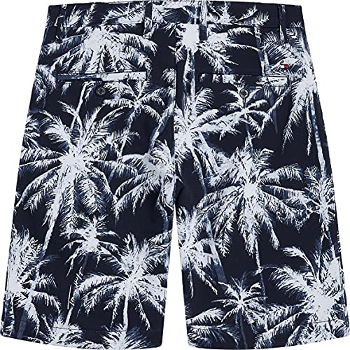 Tommy Hilfiger Brooklyn Terry Palm Print Short Pantalones Cortos, Desert Sky, 31W para Hombre