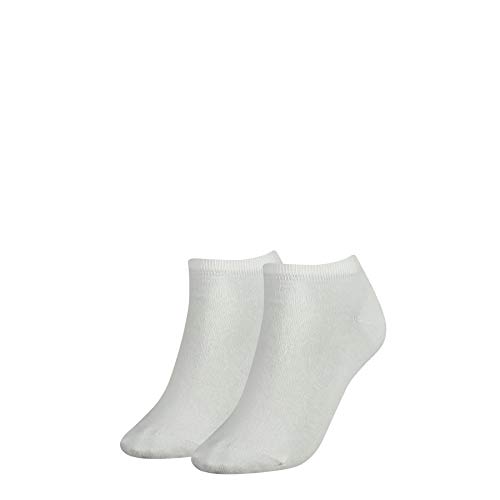 Tommy Hilfiger Damen Sneaker - calcetines para mujer, 2 Pack, Blanco