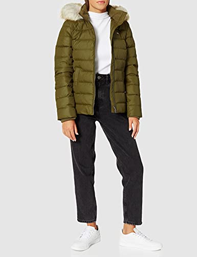 Tommy Hilfiger Tjw Basic Hooded Down Jacket Chaqueta, Northwood Olive, S para Mujer
