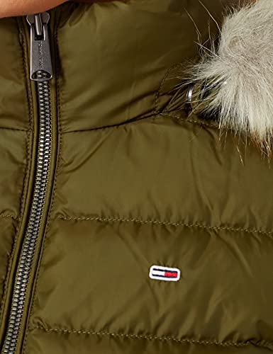 Tommy Hilfiger Tjw Basic Hooded Down Jacket Chaqueta, Northwood Olive, S para Mujer