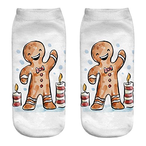 Tony plate Venta al por Mayor 1 par de Calcetines de Mujer Calcetines Largos Suaves de Invierno Calcetines cálidos de Dibujos Animados de Ciervos de Navidad Navidad-11