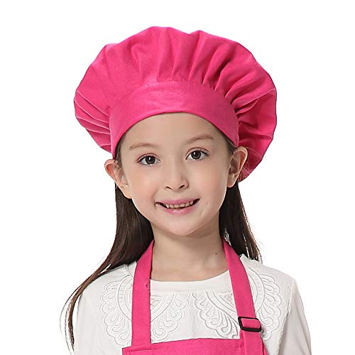 TOPTIE Gorro de Cocinero, Sombrero de chef ajustable de lona de algodón para niños y adultos