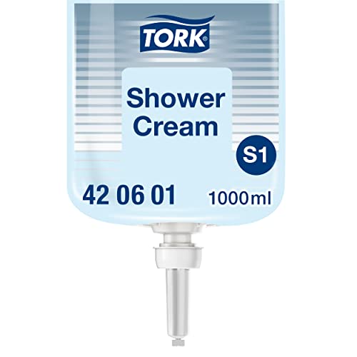 Tork 420601 Jabón líquido para el cabello y el cuerpo, Gel de ducha y champú 2 en 1 para sistemas dispensadores S1 - Calidad superior, fragancia fresca, unisex, 1 x 1000 ml