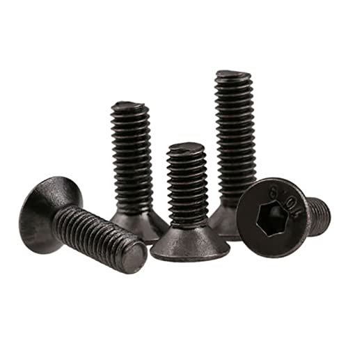 Tornillo de madera DIN79913 de alta resistencia 10.9 Grado Negro Nickel Piedra Cabeza Hexagonal Tornillo Tornillo Caballo Perno Máquina Tornillo M2 M2.5 M3 M4 M5 M6-10PCS (Dimensions : M4x16mm)