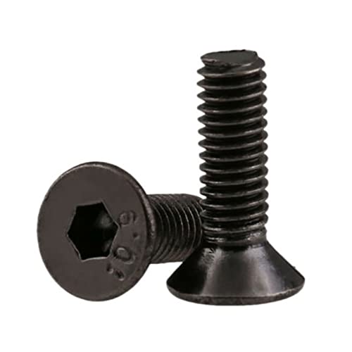 Tornillo de madera DIN79913 de alta resistencia 10.9 Grado Negro Nickel Piedra Cabeza Hexagonal Tornillo Tornillo Caballo Perno Máquina Tornillo M2 M2.5 M3 M4 M5 M6-10PCS (Dimensions : M4x16mm)