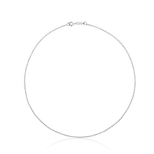 TOUS Collar cadena Mujer en plata de primera Ley, Largo 40 cm.