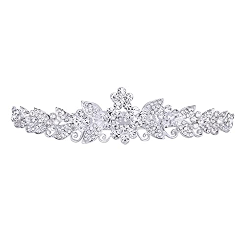 TOYANDONA Hermosa Tiara de Cristal Boda Nupcial Brillante Diamante de Imitación Banda para El Cabello con Peine Tiara Diadema para Mujeres Damas Nupcial Cumpleaños Boda